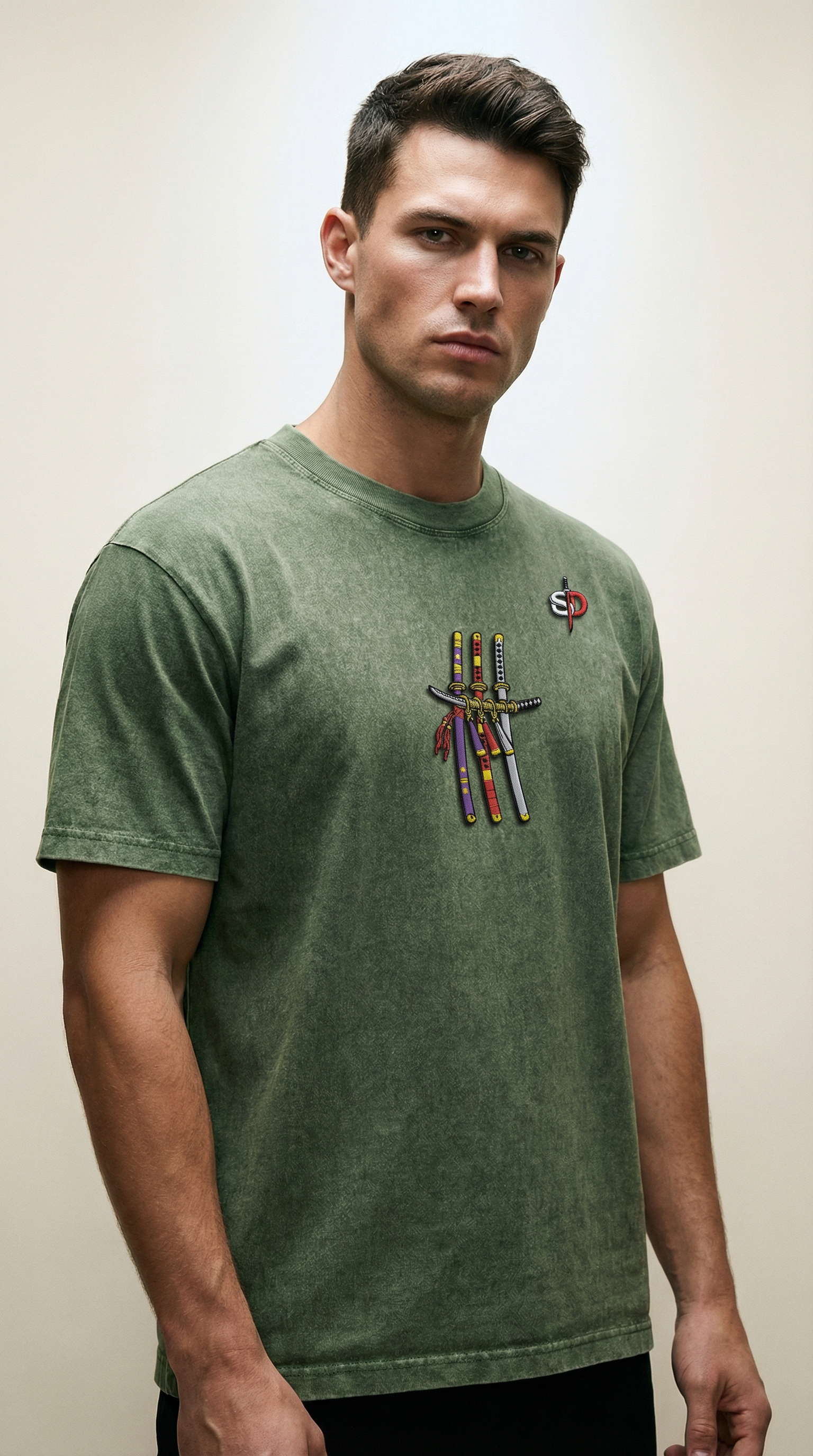 【Semoh】Shirt Zoro Snow Wash Heavyweight Oversized T-Shirt - 285 GSM – Senpai Drip