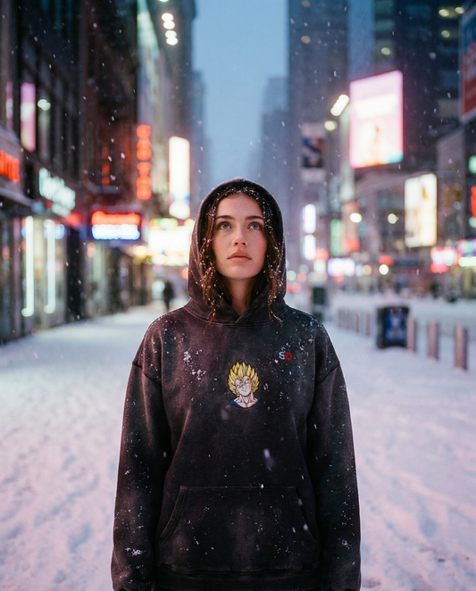 Sun Faded Heavyweight Majin Vegeta Hoodie