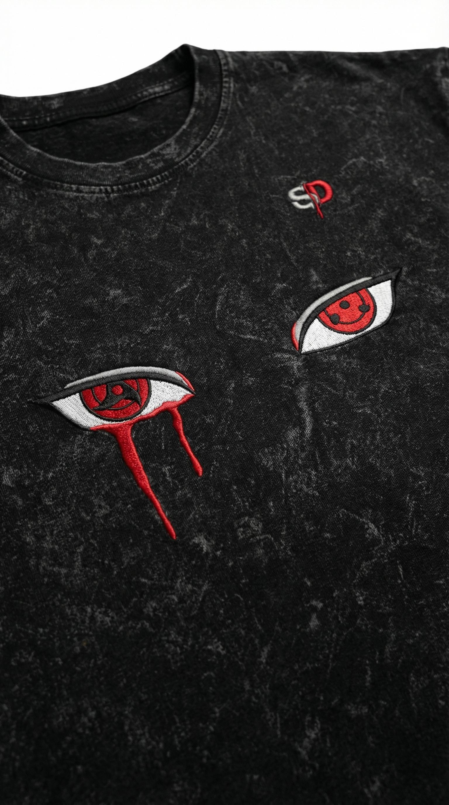 Itachi Snow Wash Heavyweight Oversized T-Shirt - 260 GSM Senpai Drip