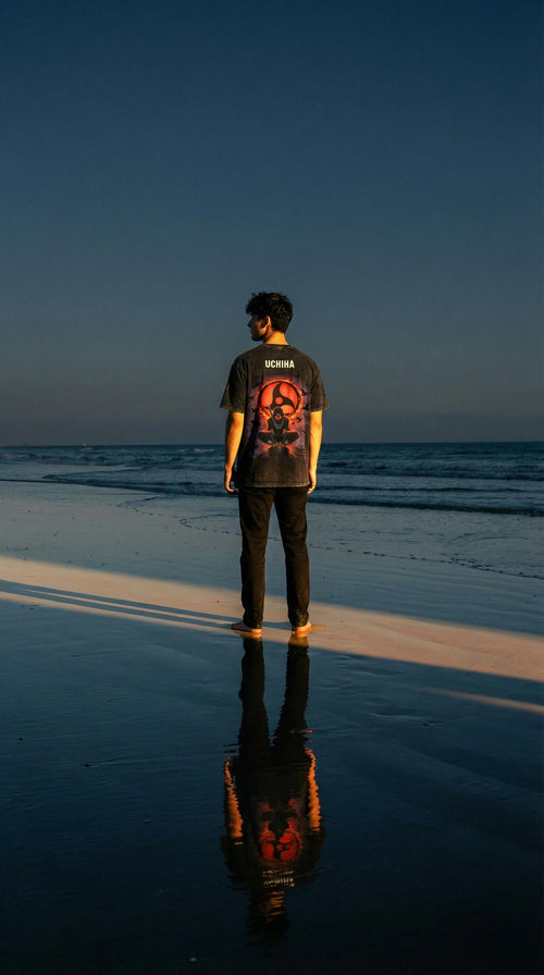 Itachi Snow Wash Heavyweight Oversized T-Shirt - 260 GSM Senpai Drip