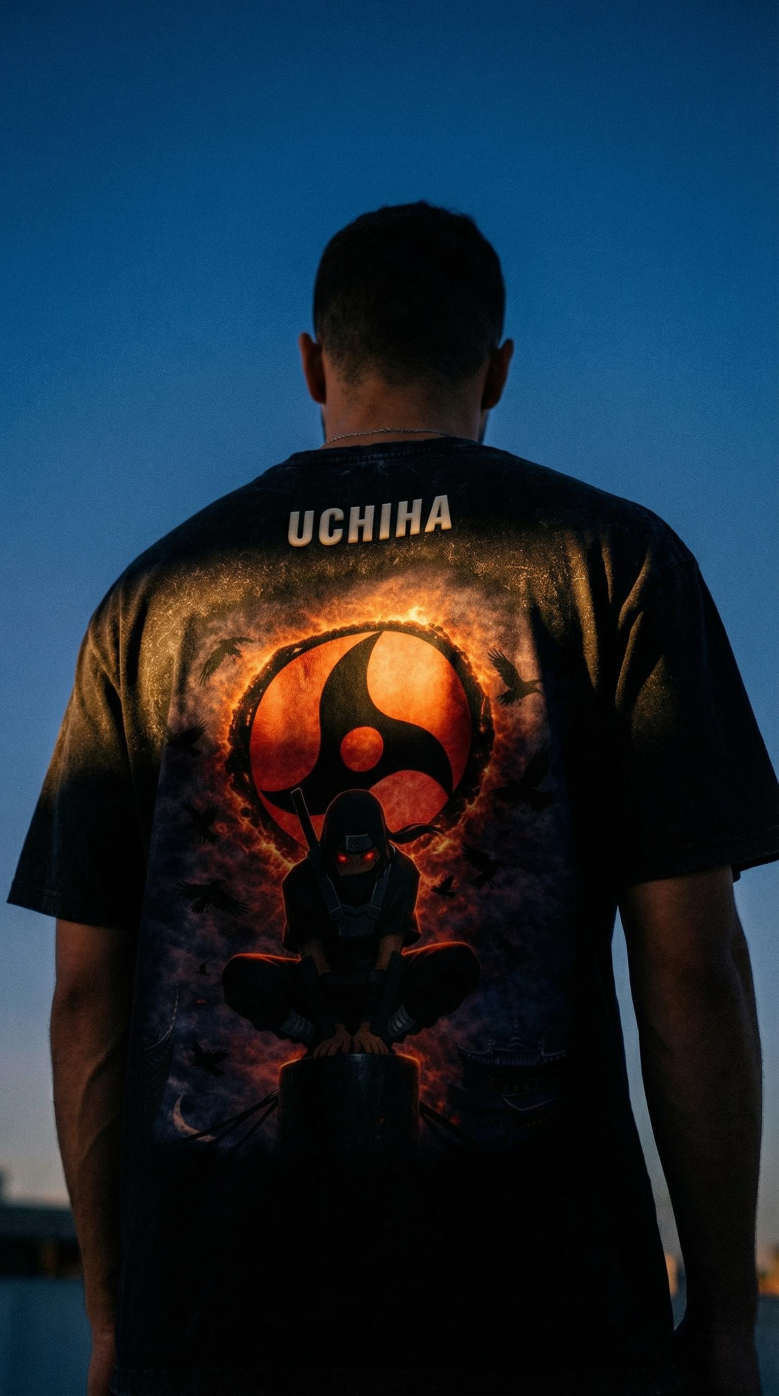 Itachi Snow Wash Heavyweight Oversized T-Shirt - 260 GSM Senpai Drip