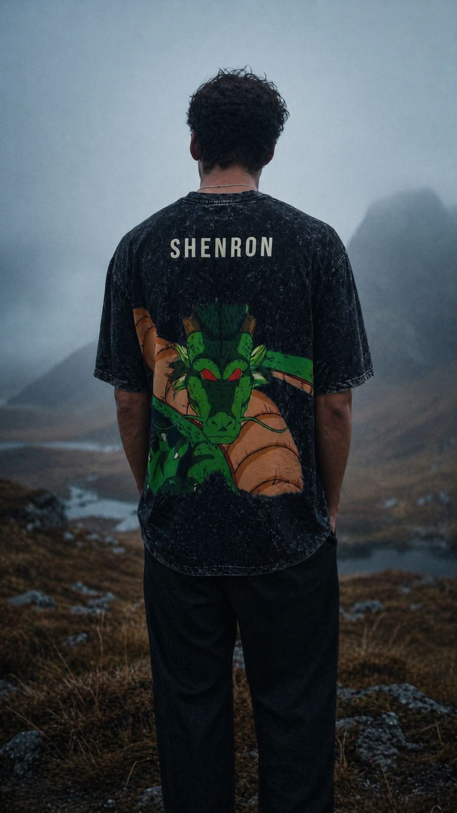Majin Vegeta Snow Wash Heavyweight Oversized T-Shirt - 260 GSM Senpai Drip