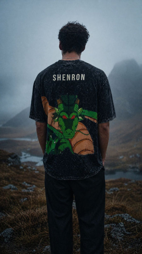 Majin Vegeta Snow Wash Heavyweight Oversized T-Shirt - 260 GSM Senpai Drip