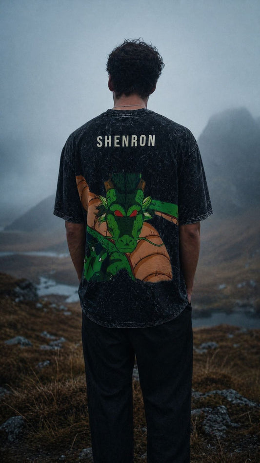 Majin Vegeta Snow Wash Heavyweight Oversized T-Shirt - 260 GSM Senpai Drip