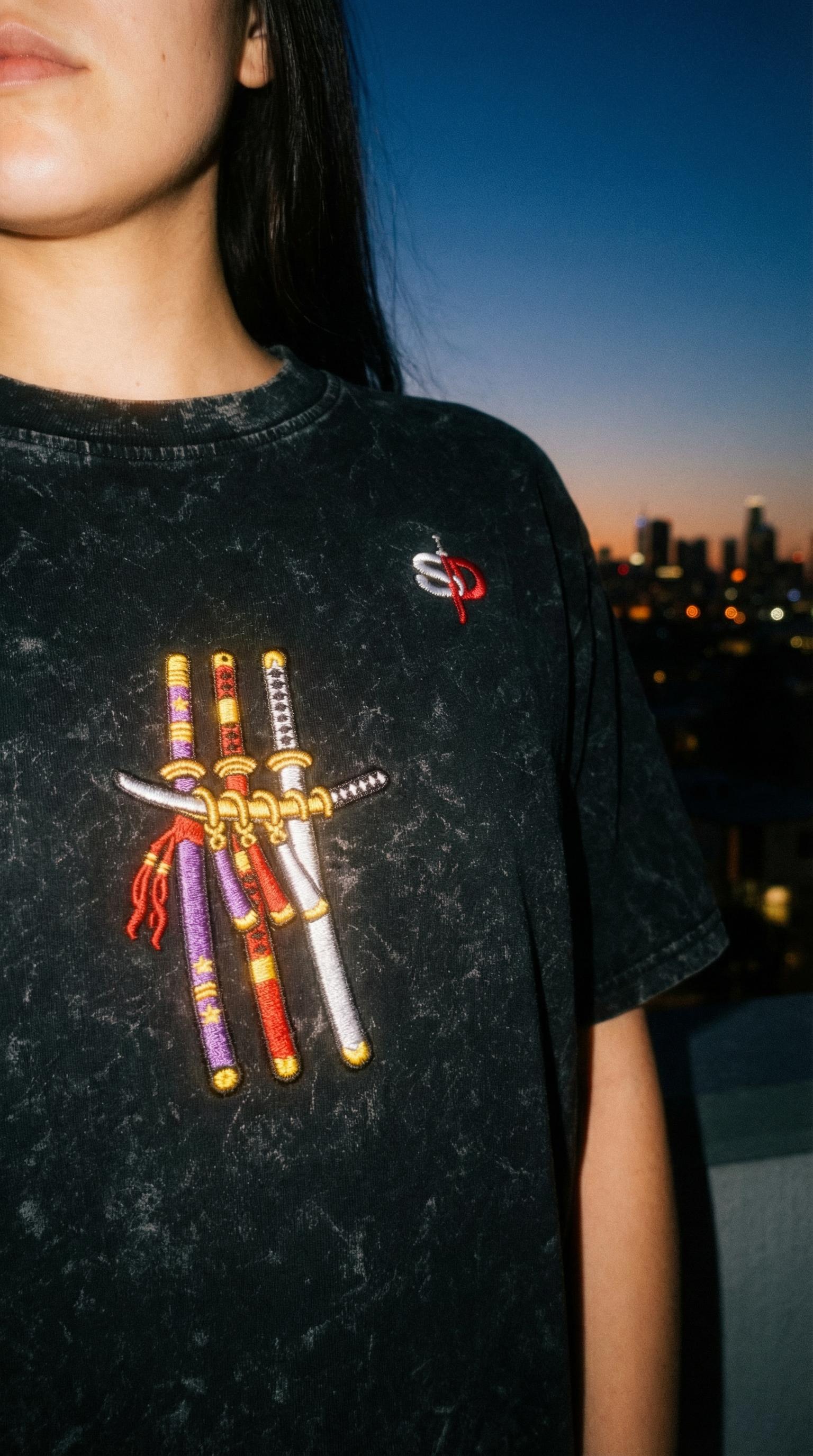 Zoro Snow Wash Heavyweight Oversized T-Shirt - 260 GSM Senpai Drip