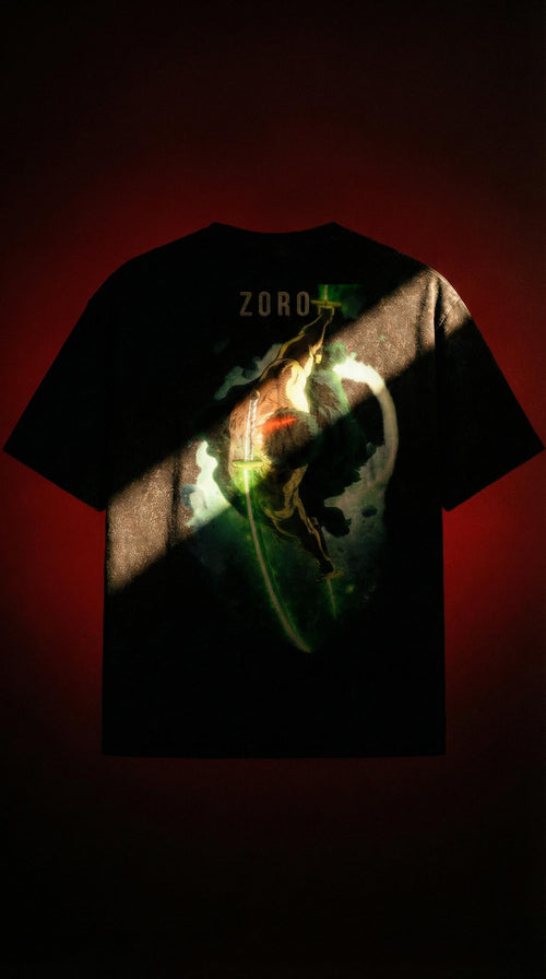 Zoro Snow Wash Heavyweight Oversized T-Shirt - 260 GSM Senpai Drip