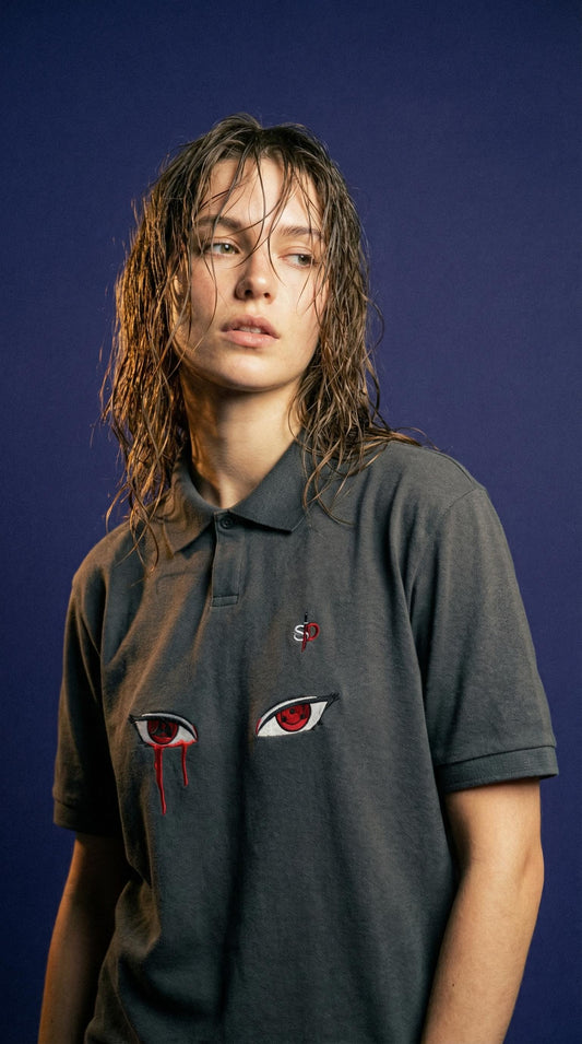 Itachi Premium Oversized Polo Shirt - 240 GSM Senpai Drip