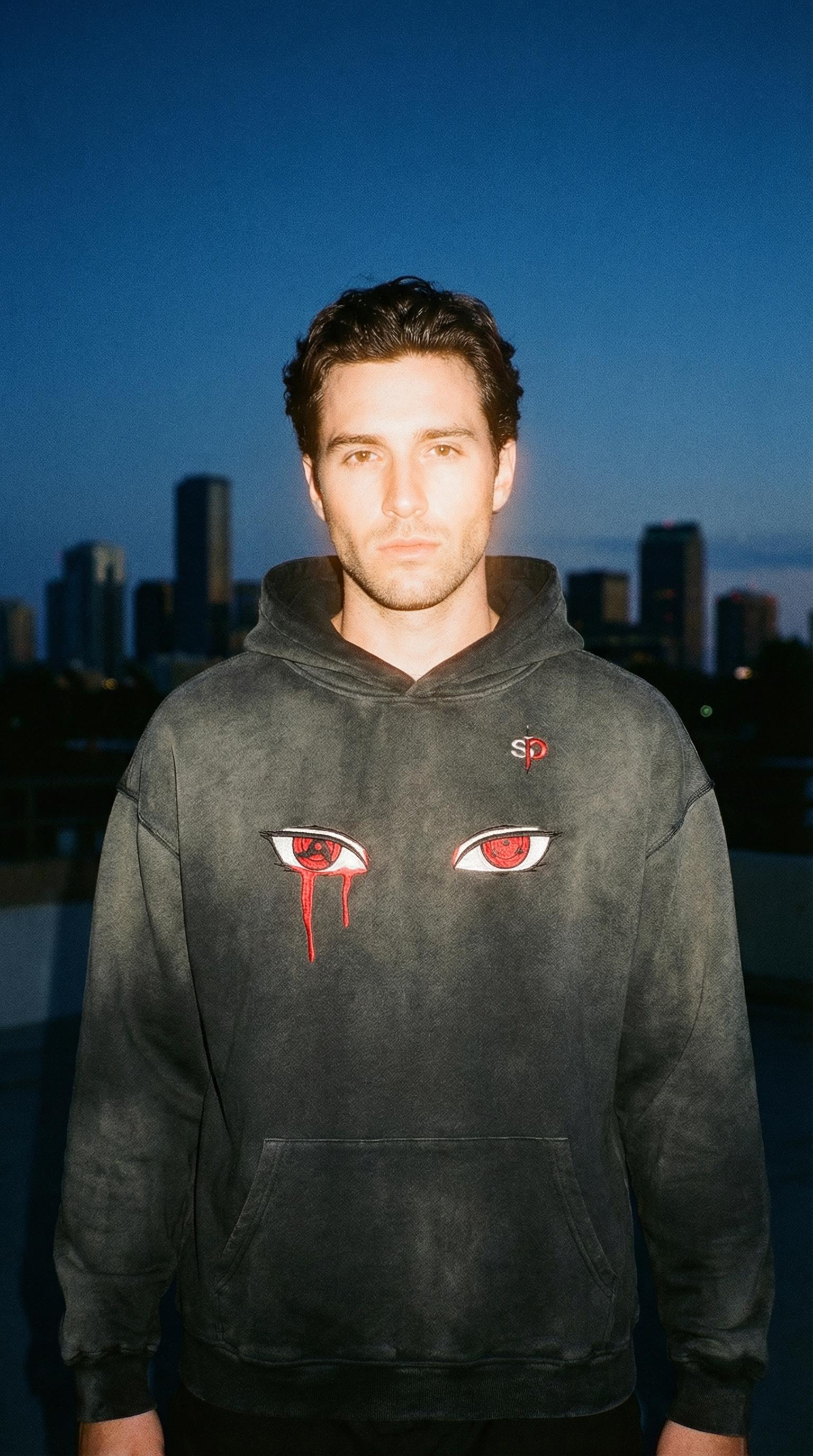 Itachi Sun Faded Heavyweight Oversized Hoodie - 400 GSM Senpai Drip