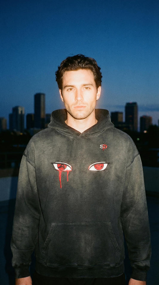 Itachi Sun Faded Heavyweight Oversized Hoodie - 400 GSM Senpai Drip