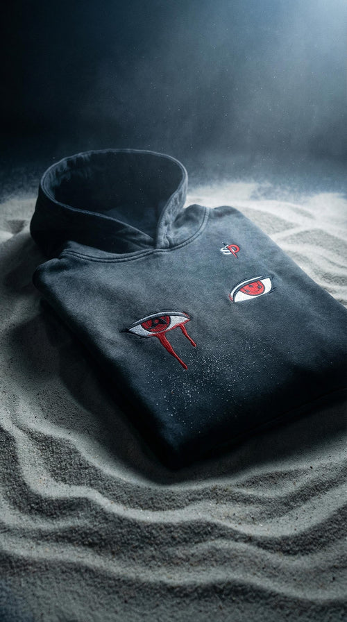 Itachi Sun Faded Heavyweight Oversized Hoodie - 400 GSM Senpai Drip