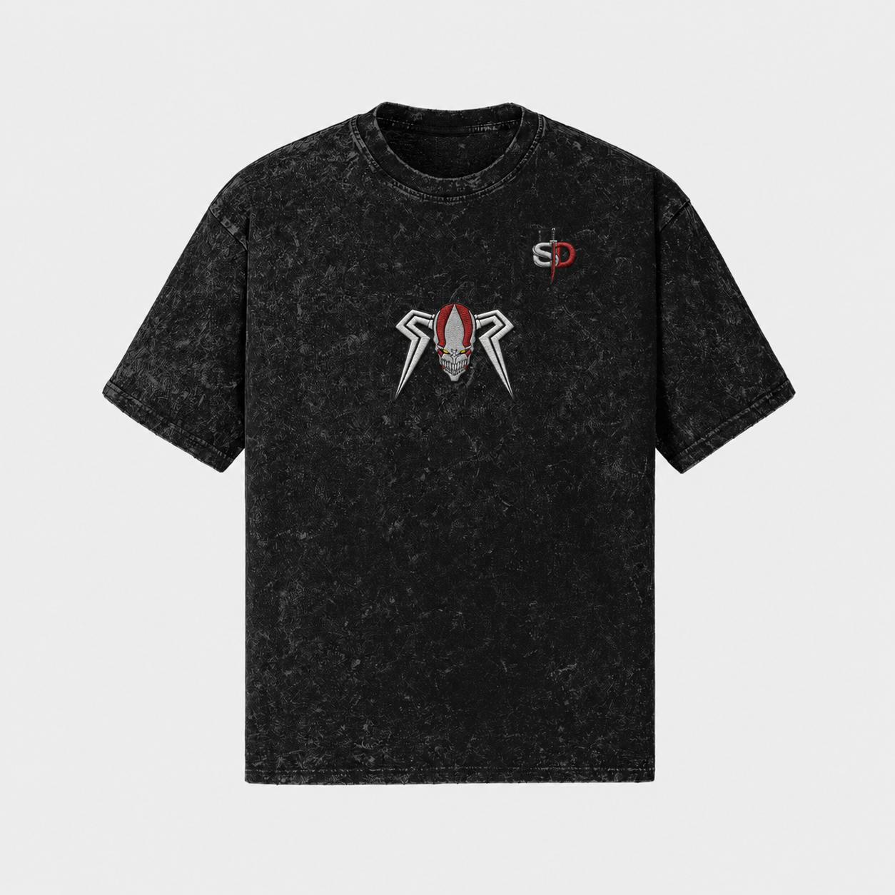 Ichigo Embroidery Snow Wash Heavyweight Oversized T-Shirt - 260 GSM Senpai Drip