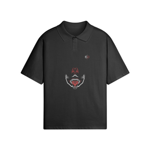 Sukuna Embroidery Oversized Polo Shirt - 240 GSM