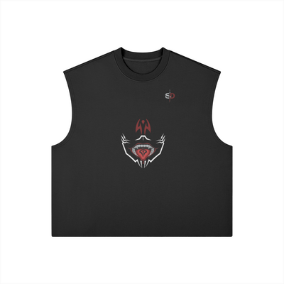 Sukuna Embroidery Tank Top - 380 GSM