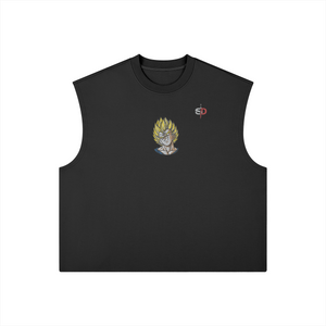 Majin Vegeta Embroidery Tank Top - 380 GSM