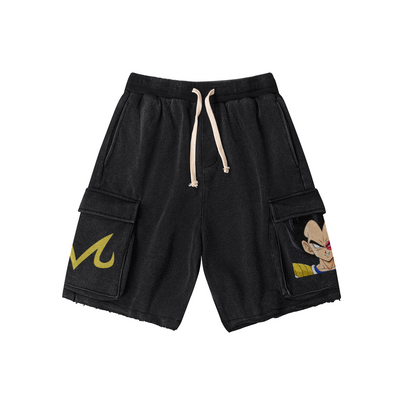 Majin Vegeta Cargo Glow Shorts - 320 GSM